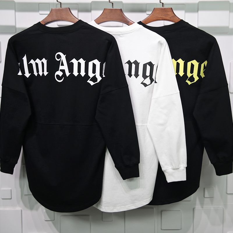 palm angels long sleeve mock neck tee