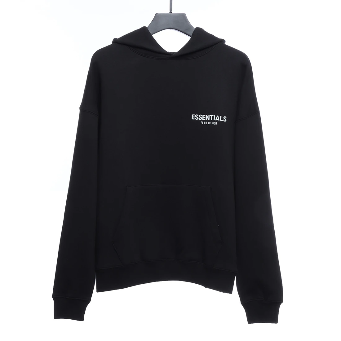 fear of god essentials photo pullover hoodie (fw19) black