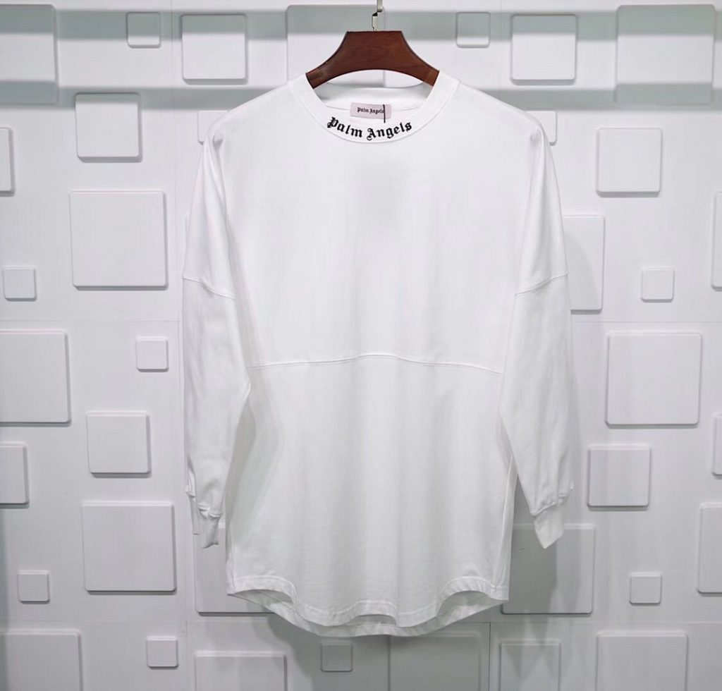 palm angels long sleeve mock neck tee