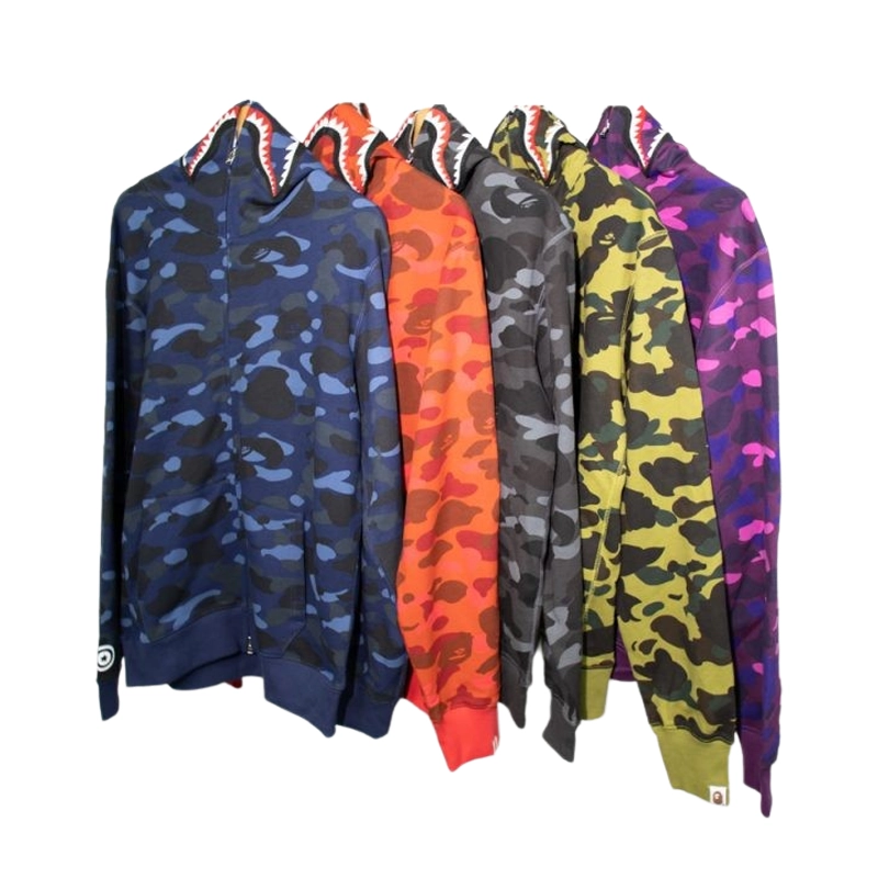 a bathing ape bape shark 1st camo hoodie [5 colorway] replica