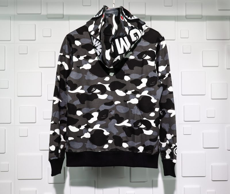 a bathing ape bape shark 1st camo hoodie replica