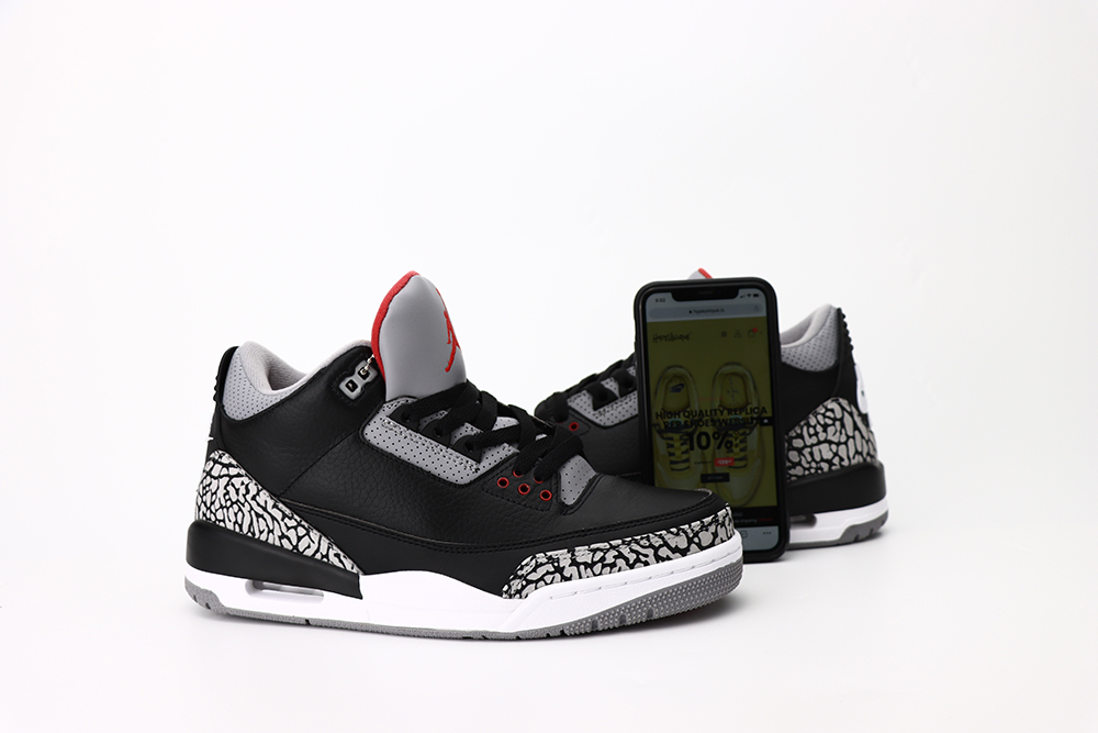 air jordan 3 black cement replica