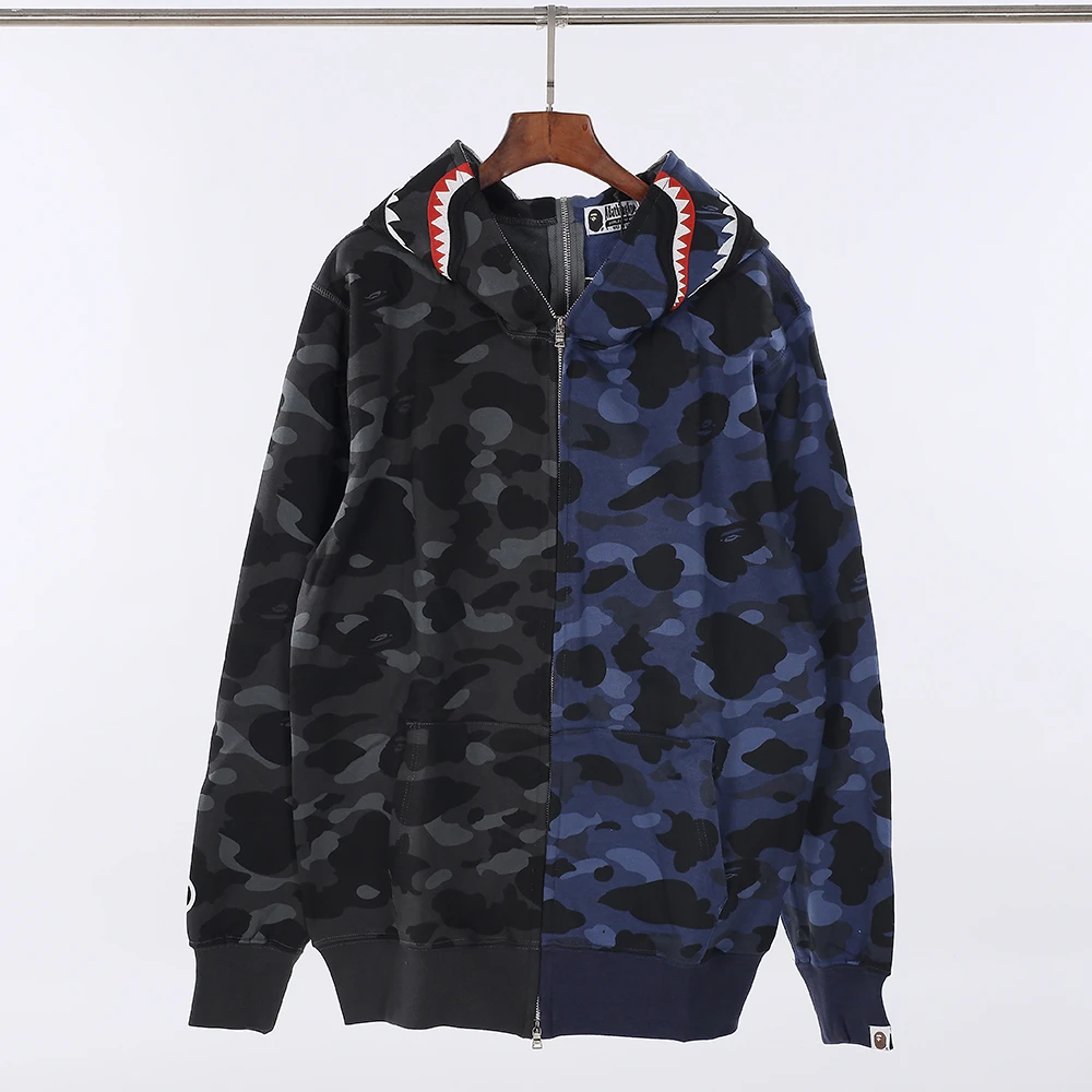 bape double color hoodie