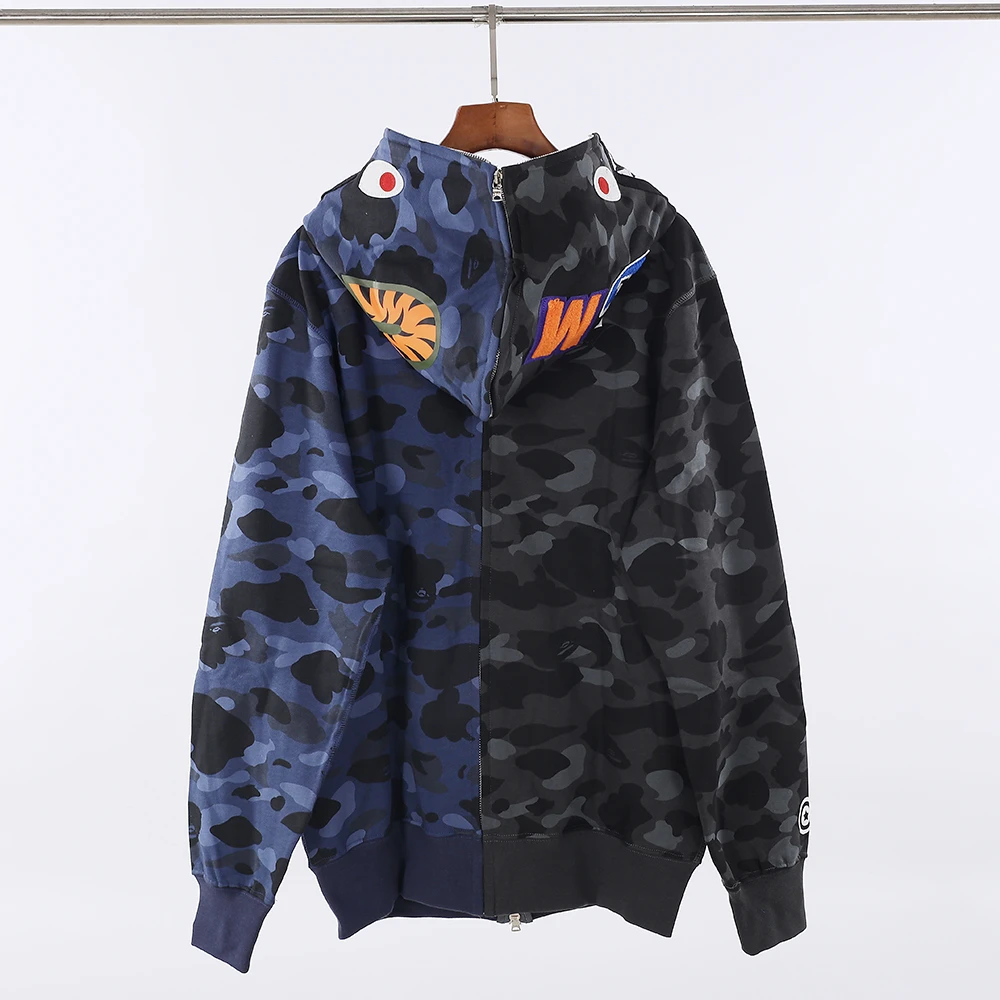 bape double color hoodie