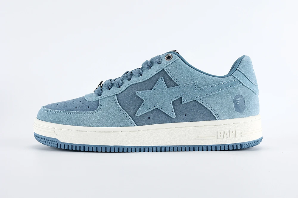 bape sta blue suede reps