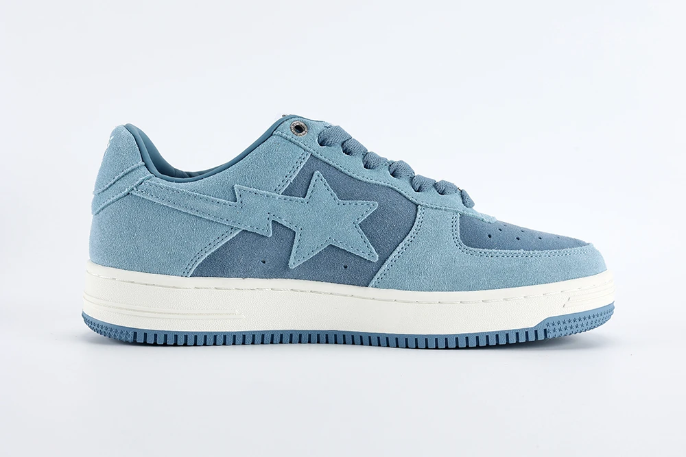 bape sta blue suede reps