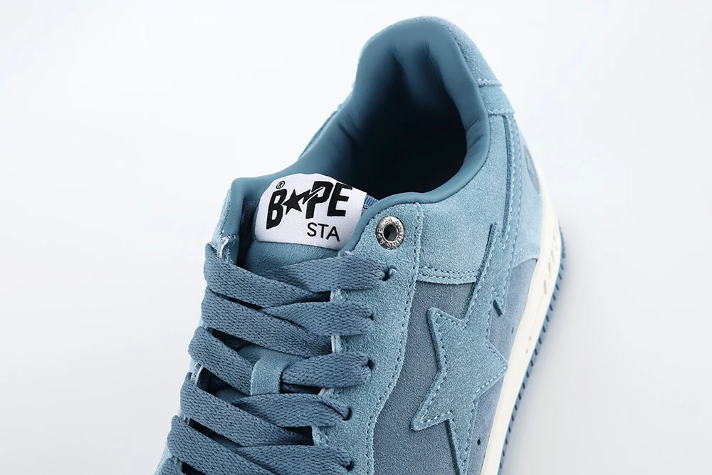 bape sta blue suede reps