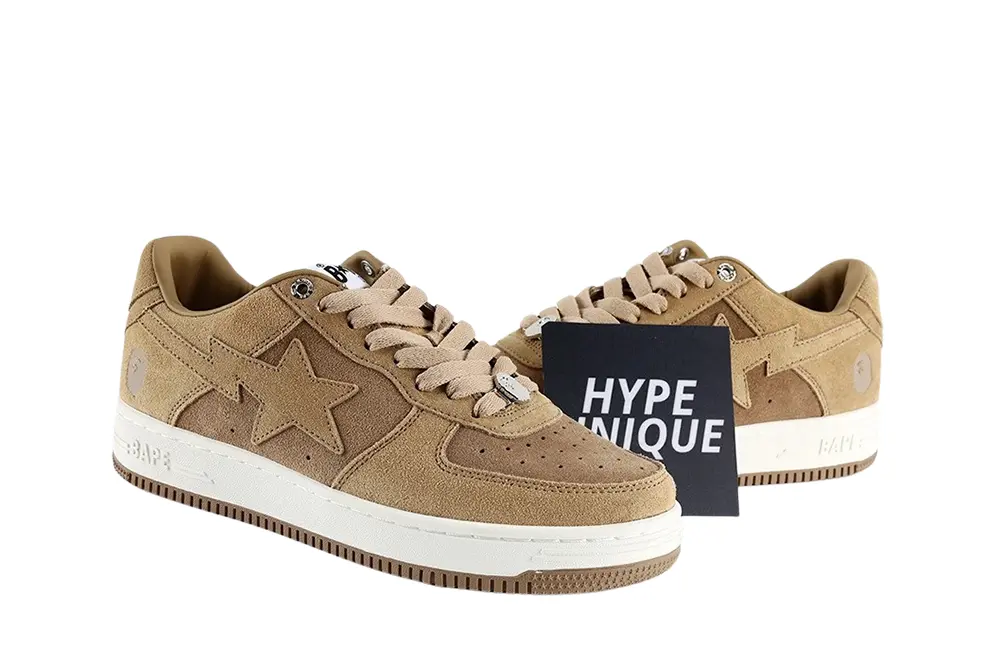 bape sta beige suede reps