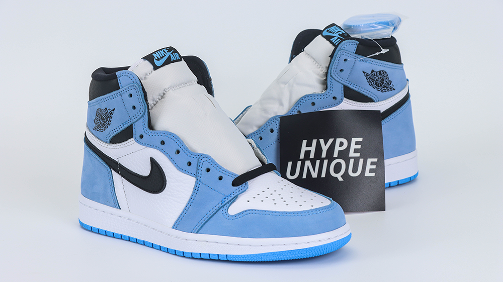 air jordan 1 retro high white university blue black replica