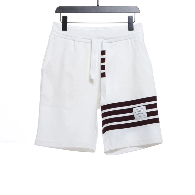 four-bar jacquard wool shorts