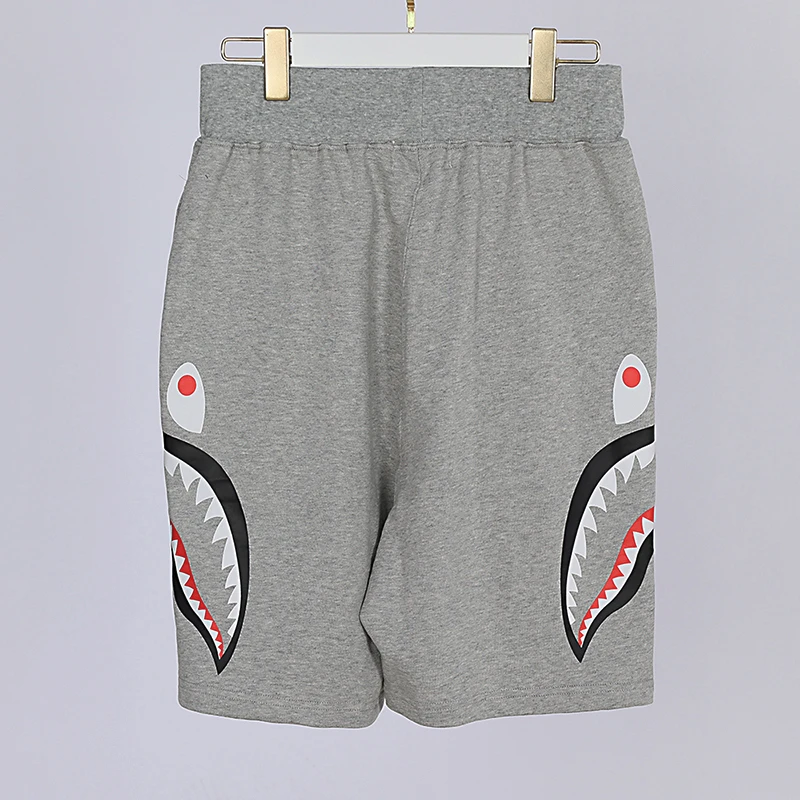 bape grey shark beach shorts