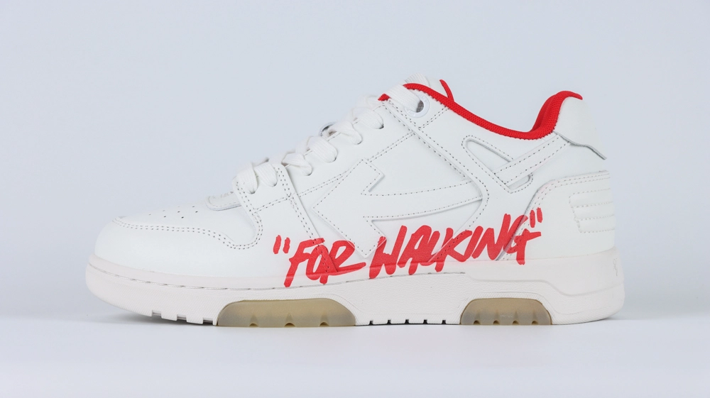 off-white out of office ‘for walking – white red’ reps