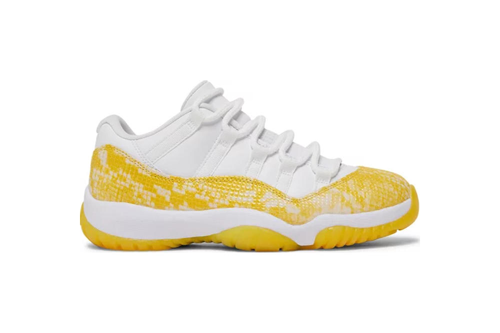 jordan 11 retro low yellow snakeskin (women’s)