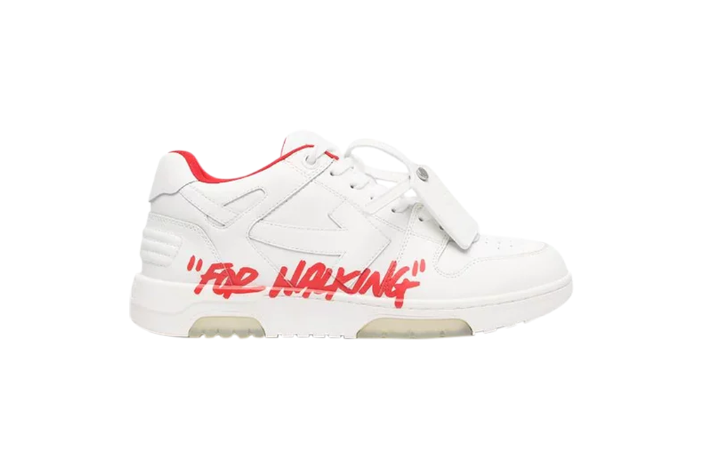 off-white out of office ‘for walking – white red’ reps