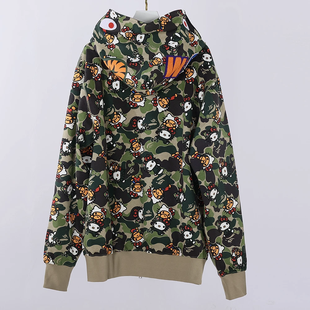 hello kitty x a bathing ape green hoodie