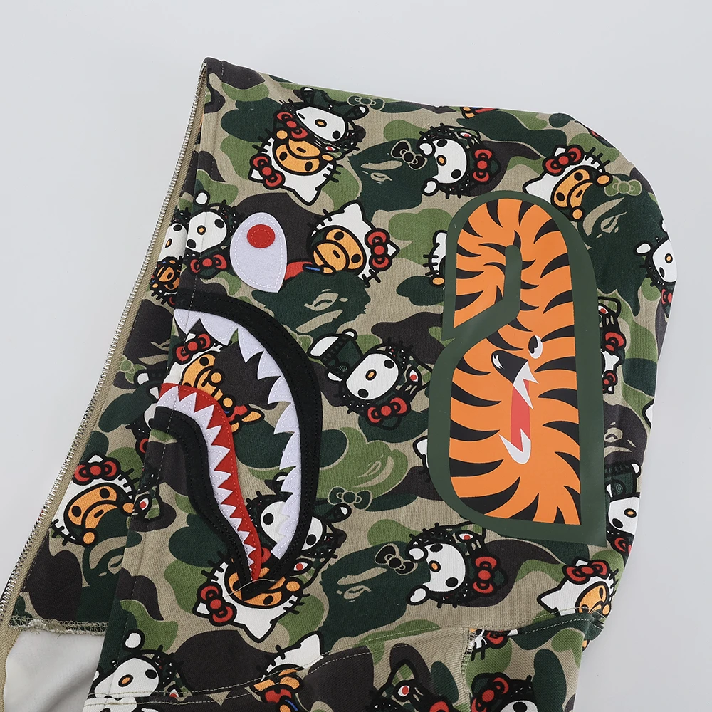 hello kitty x a bathing ape green hoodie