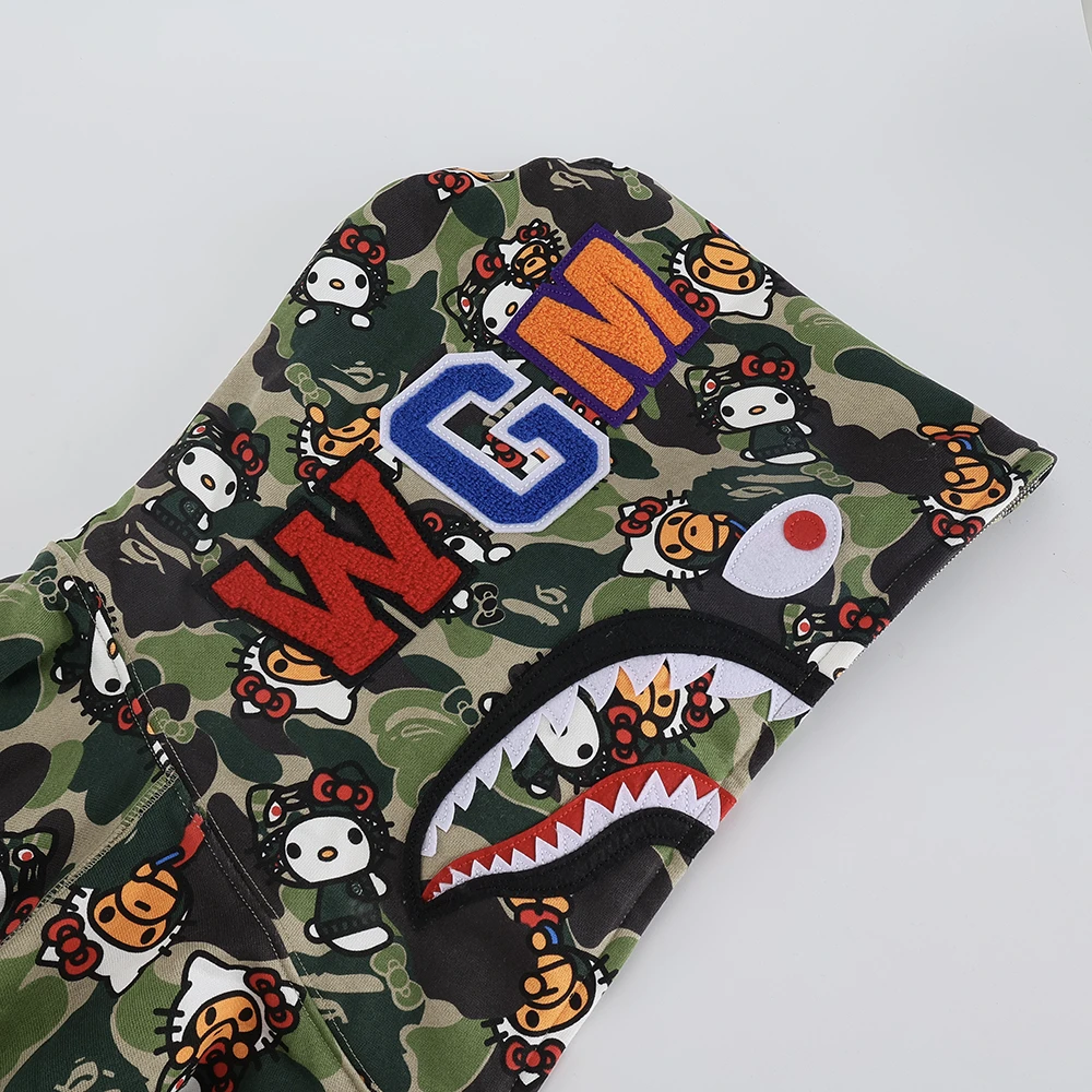 hello kitty x a bathing ape green hoodie