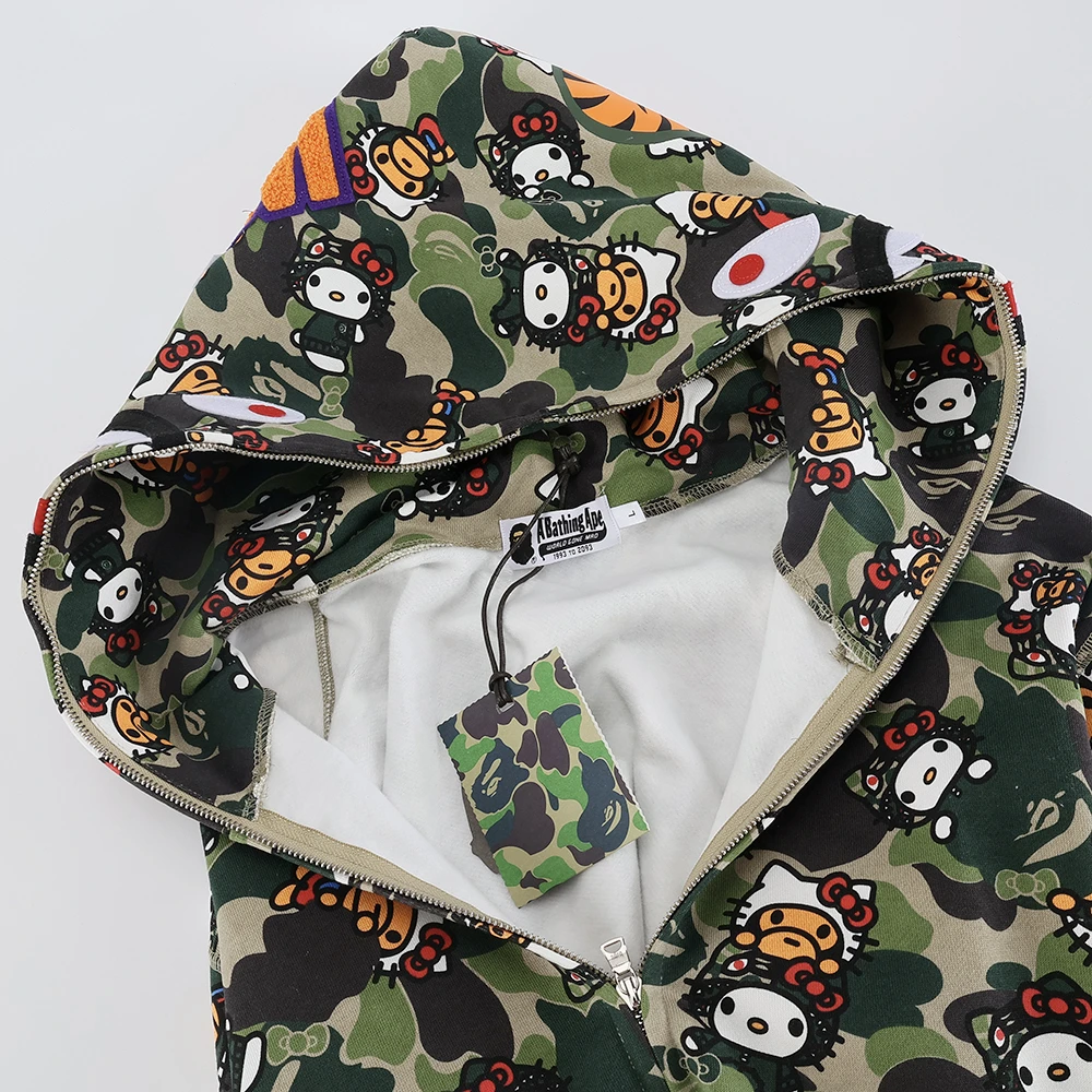 hello kitty x a bathing ape green hoodie