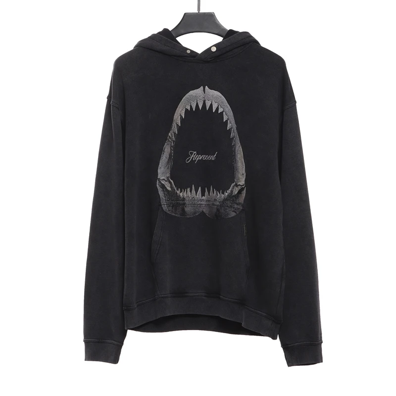 represent megalodon print hoodie