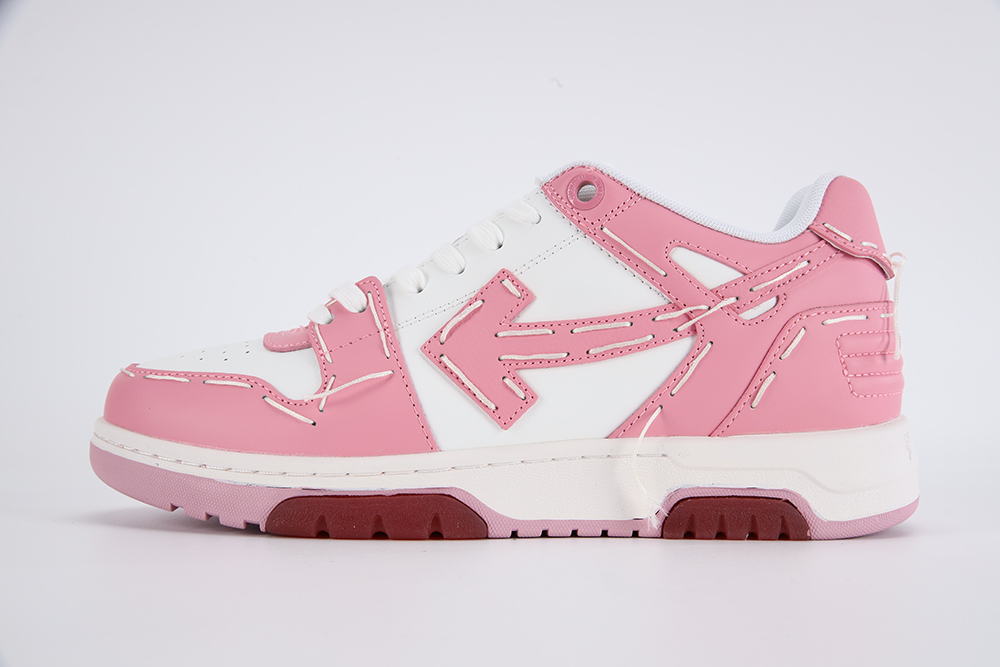 off-white out of office sartorial stitching white pink replica