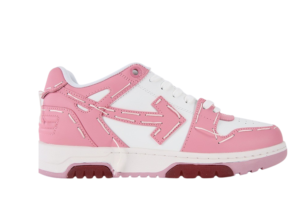 off-white out of office sartorial stitching white pink replica