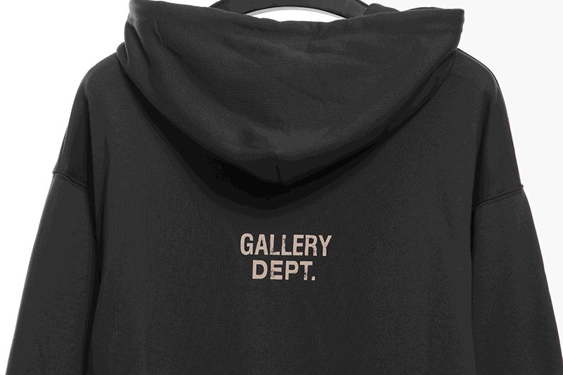 gallery dept distressed distressed lettering hoodie reps