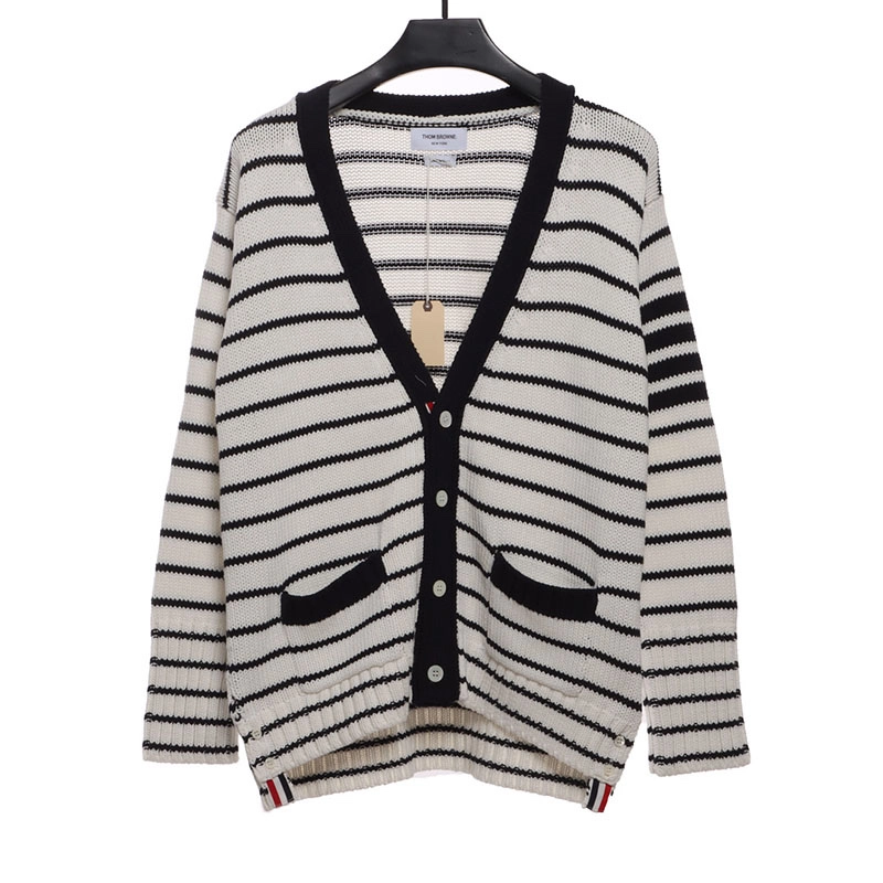 retro striped cardigan sweater