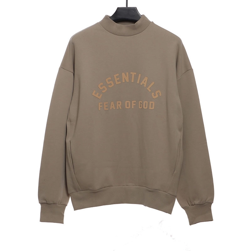 fear of god curved printed crew neck sweatshirt reps