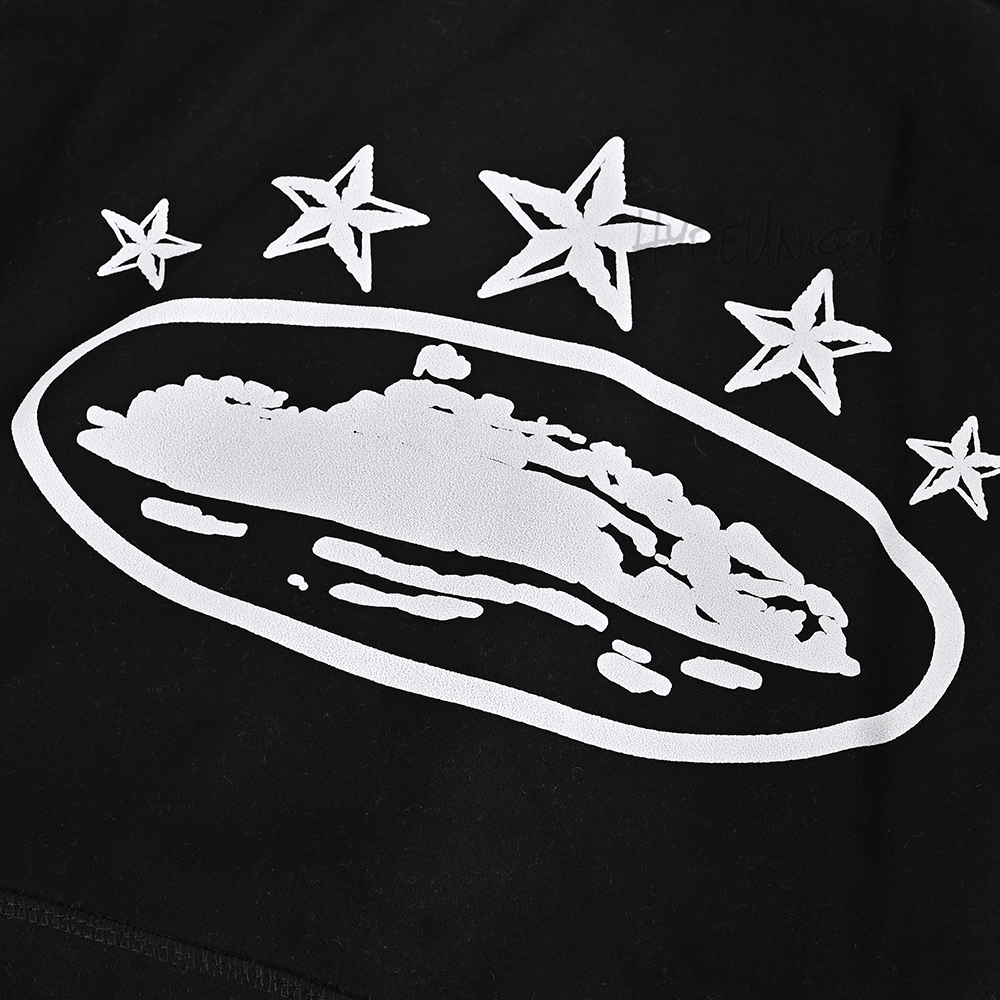 corteiz 5 starz alcatraz hoodie black reps