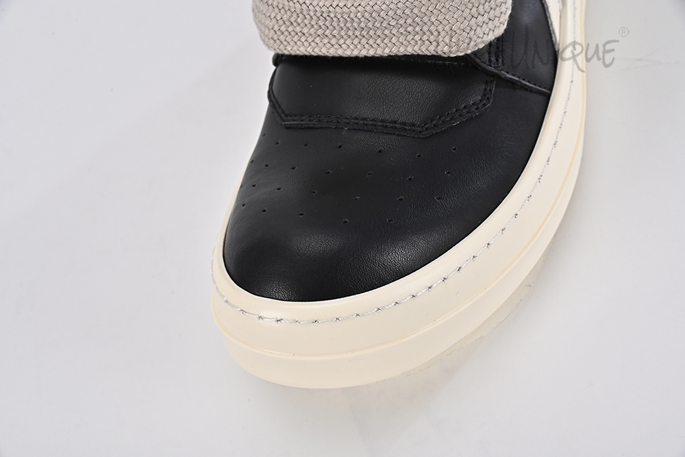 rick owens edfu geobasket ‘black milk’