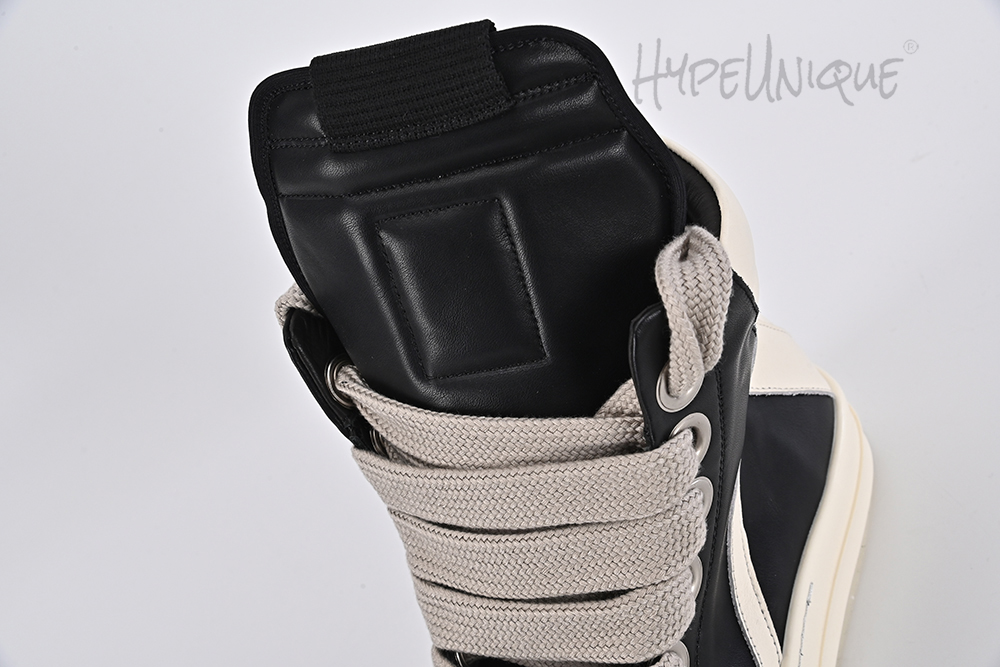 rick owens edfu geobasket ‘black milk’