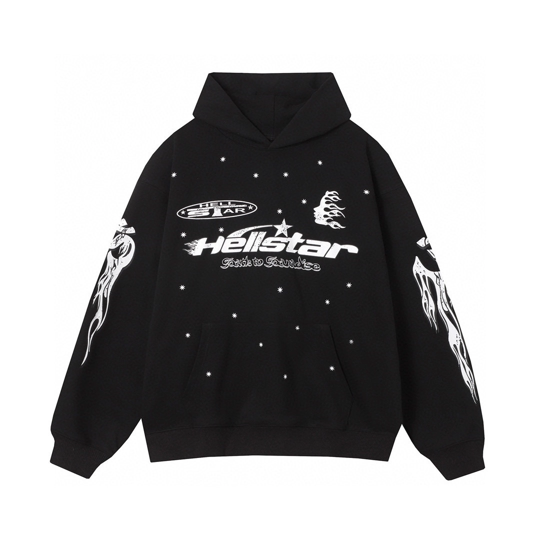 hellstar brainwashed hoodie black