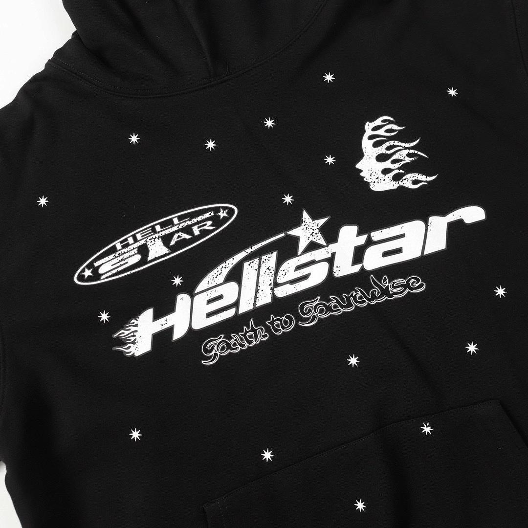 hellstar brainwashed hoodie black