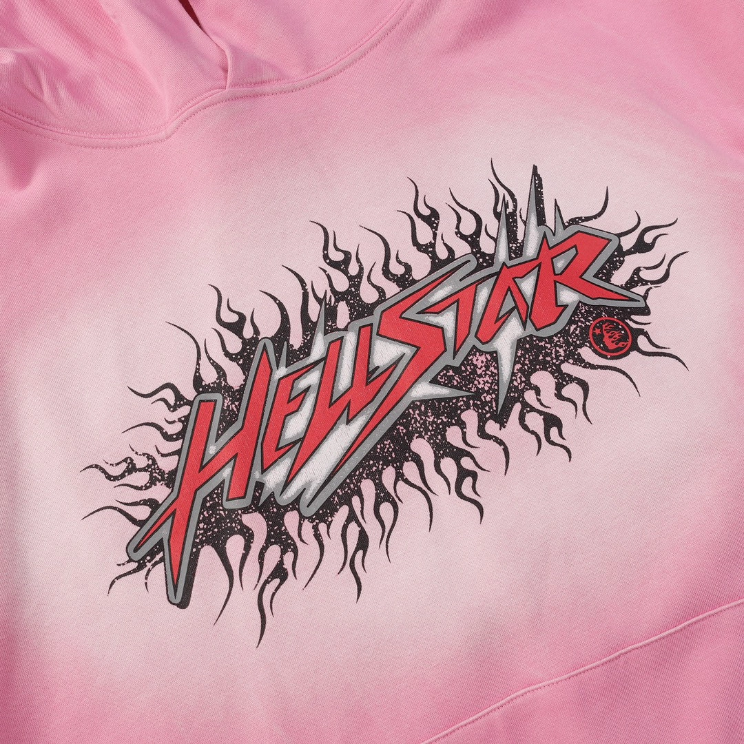 hellstar brainwashed hoodie pink