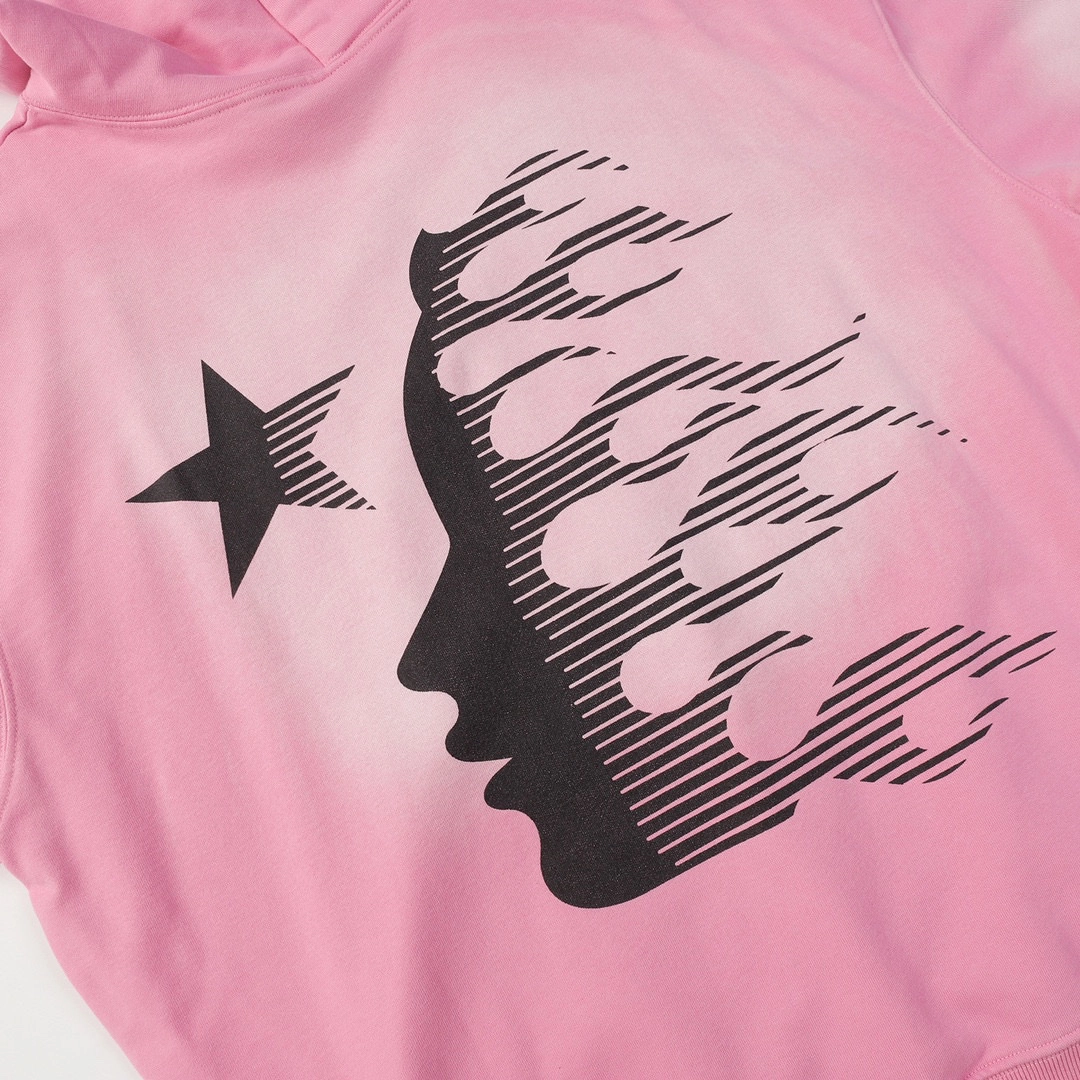 hellstar brainwashed hoodie pink