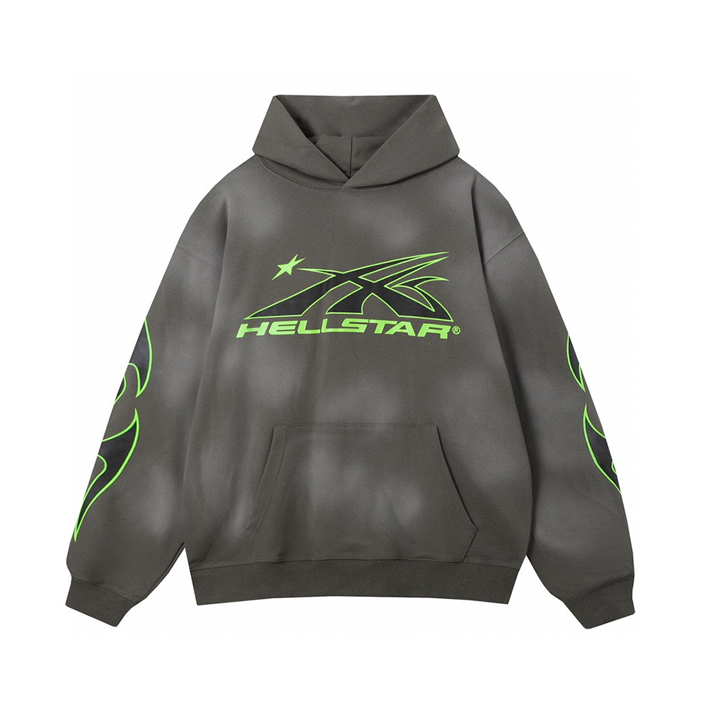 hellstar starry night hoodie camouflage gray