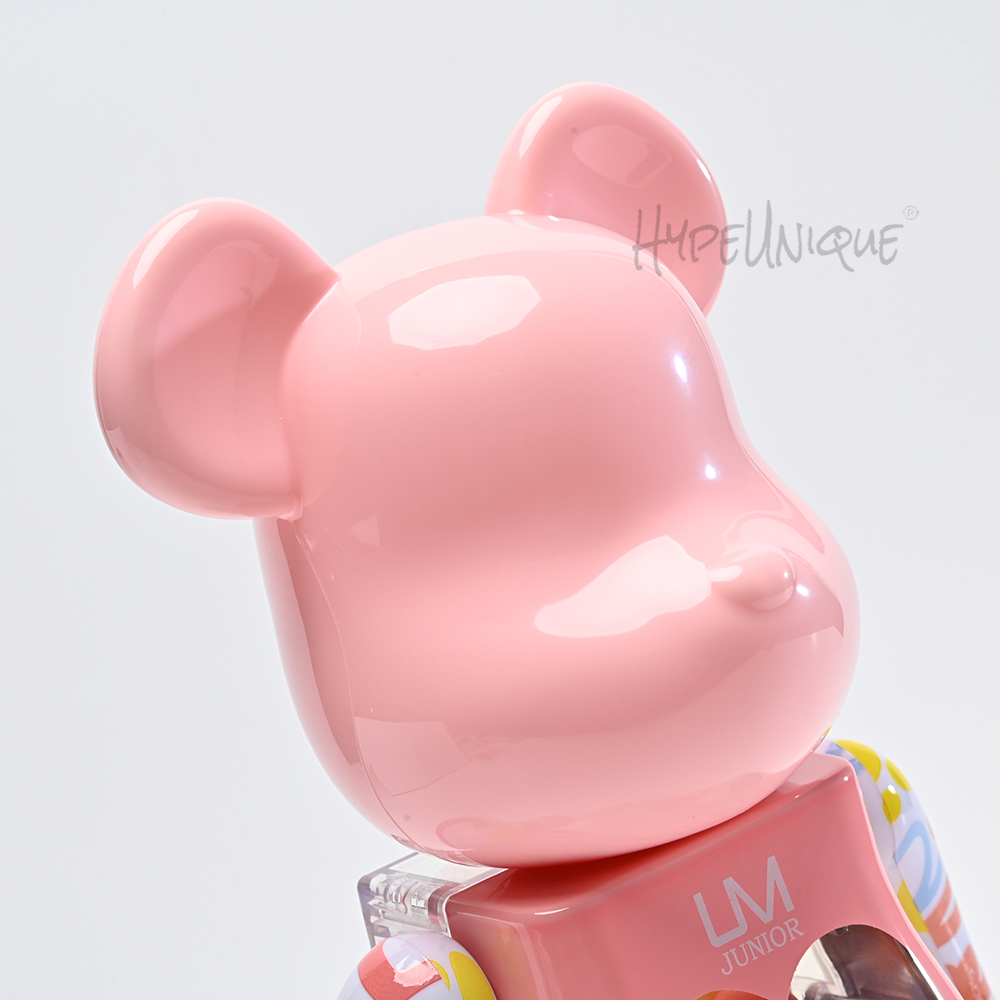 bearbrick um junior 400% set pink