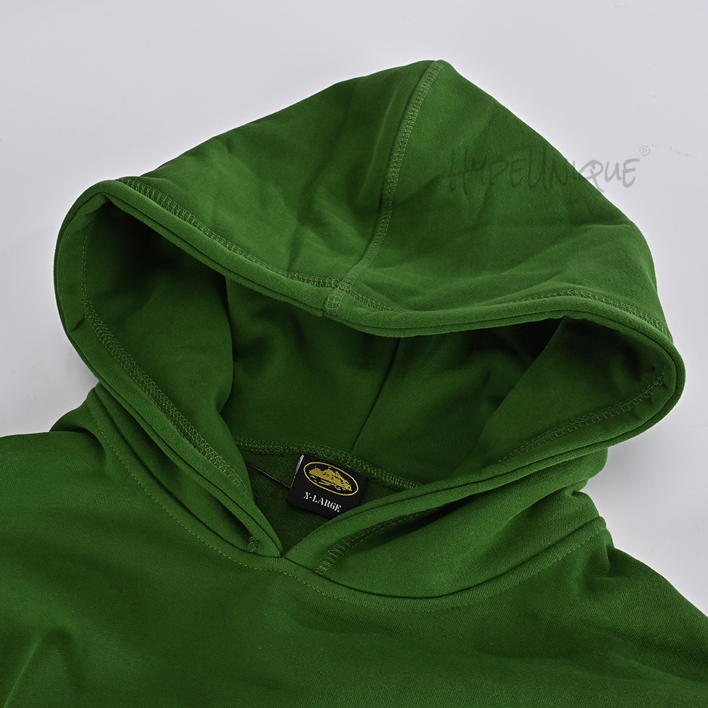 corteiz 5 starz alcatraz hoodie green