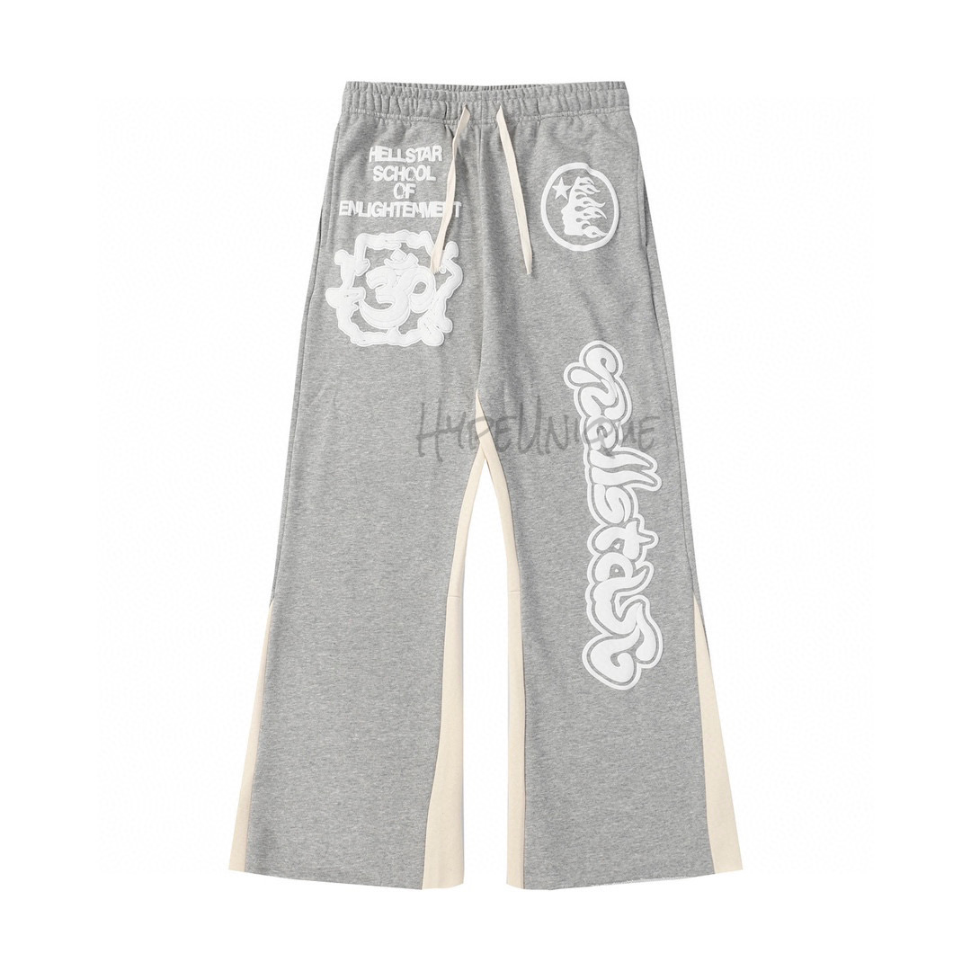 hellstar grey flare sweatpants grey