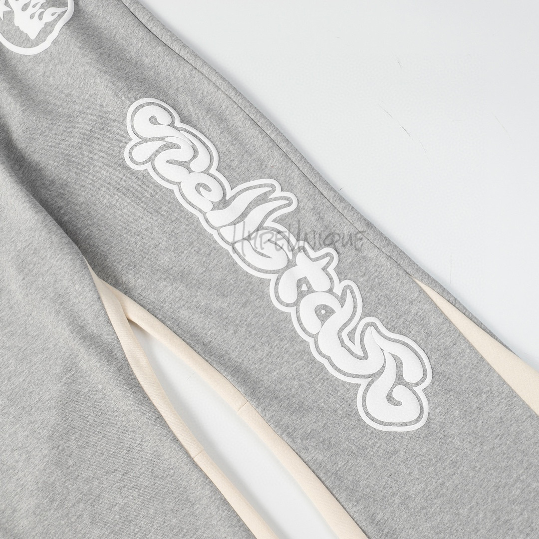 hellstar grey flare sweatpants grey