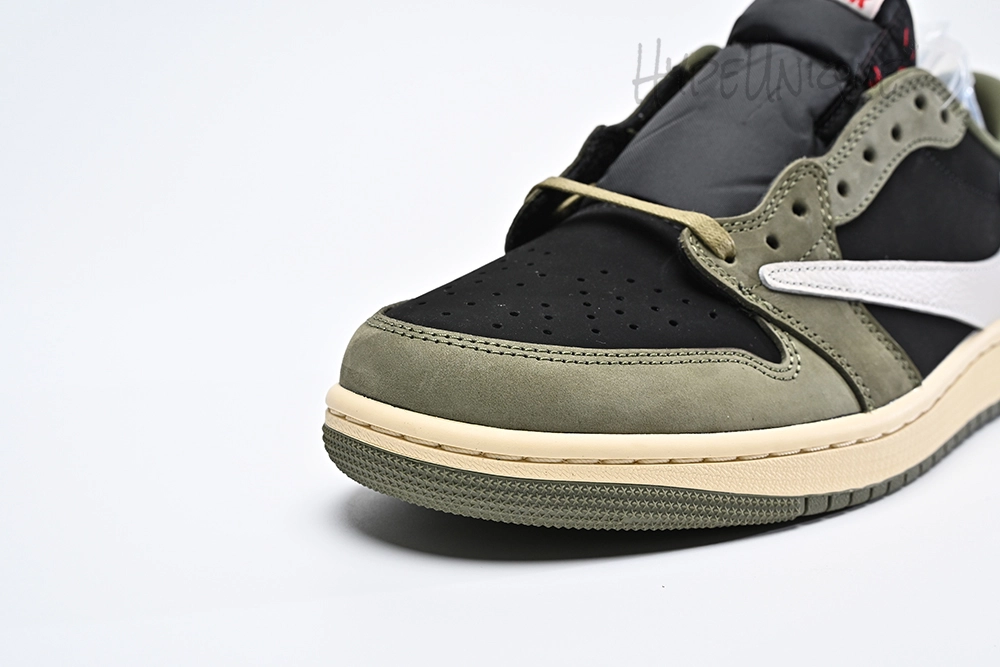 travis scott x air jordan 1 low og “black olive” reps