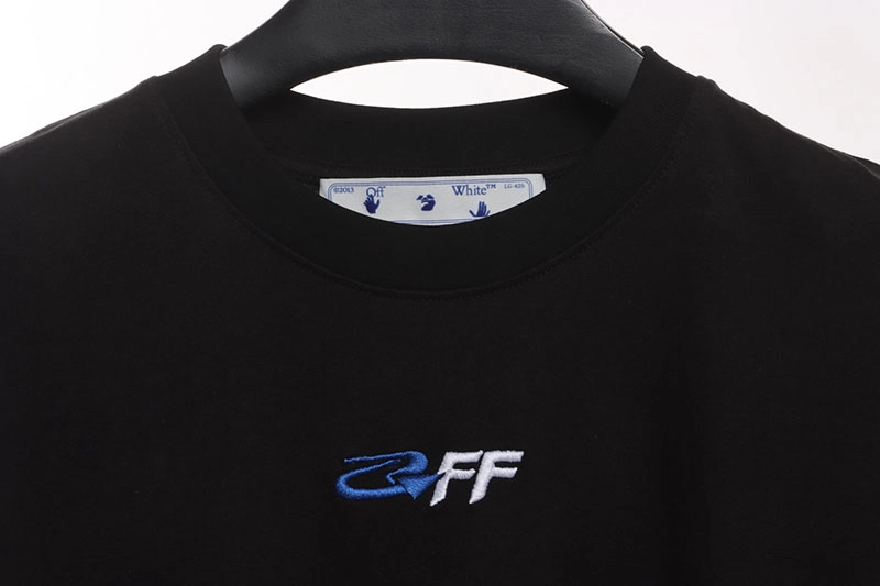 off white embroidered logo arrow slogan t-shirt reps