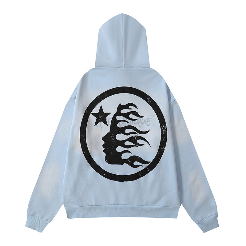 hellstar uniform hoodie blue replica