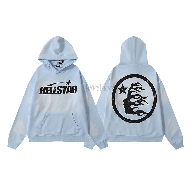 hellstar uniform hoodie blue replica