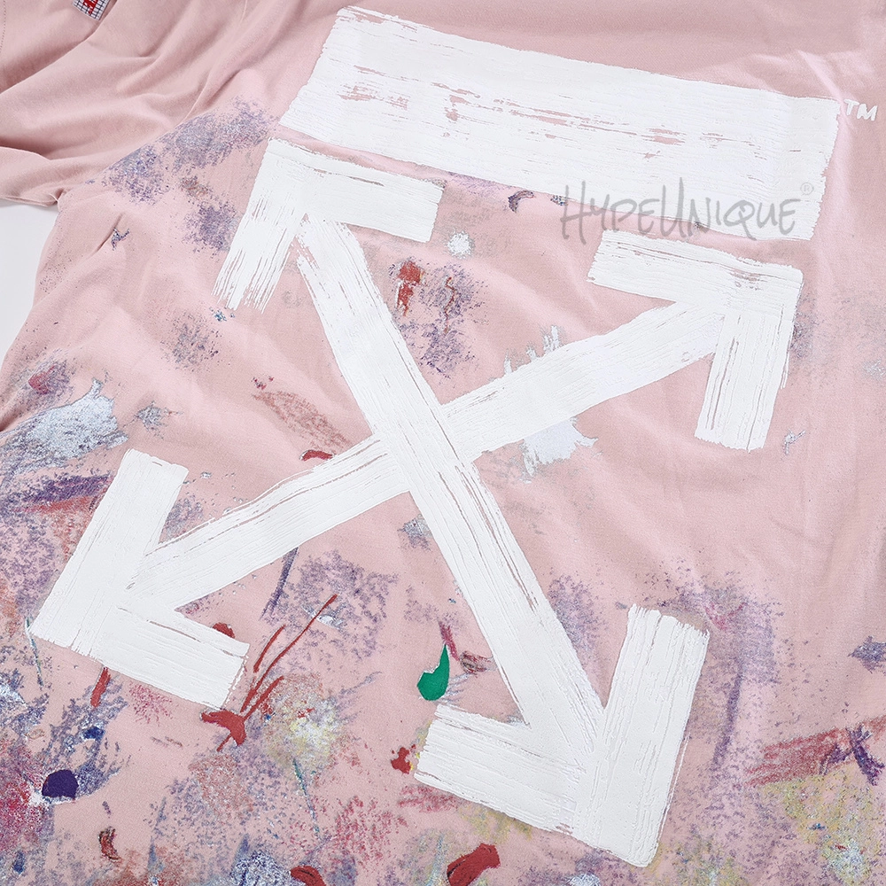 off-white fireworks t-shirt pink replica