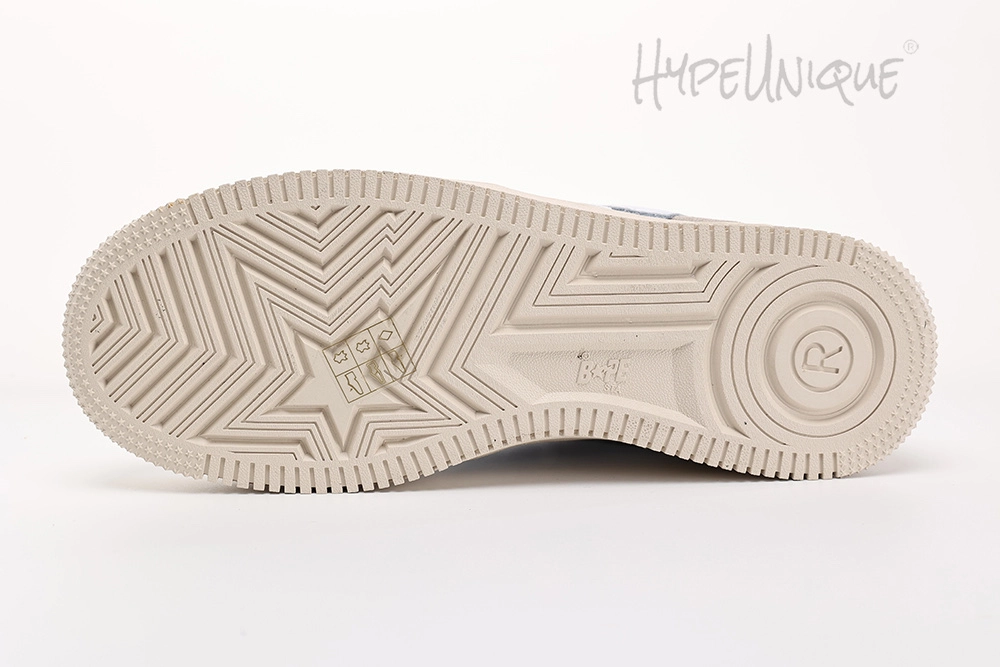 bapesta low ‘suede heel – white’ reps