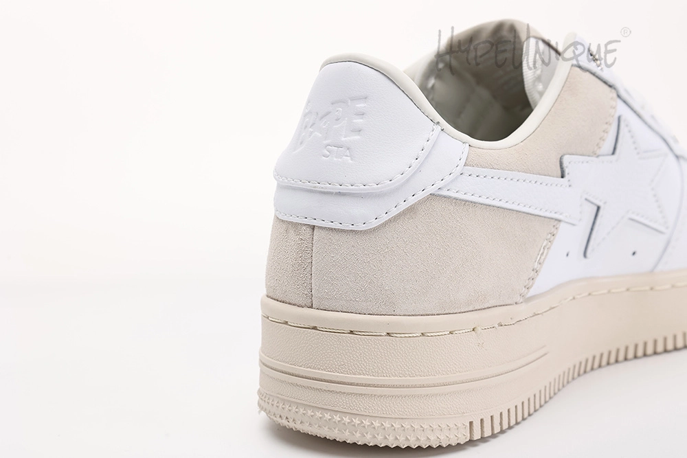 bapesta low ‘suede heel – white’ reps