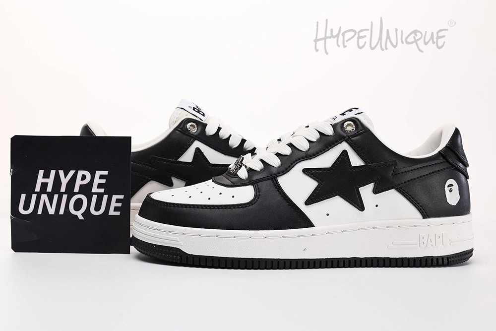 bapesta #4 m1 ‘black’ matter leahter