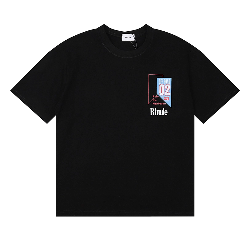 rhude 02 logo print t-shirt reps