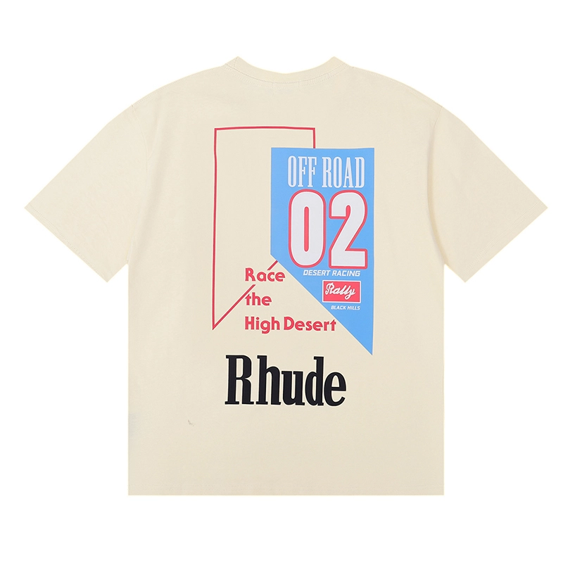 rhude 02 logo print t-shirt reps